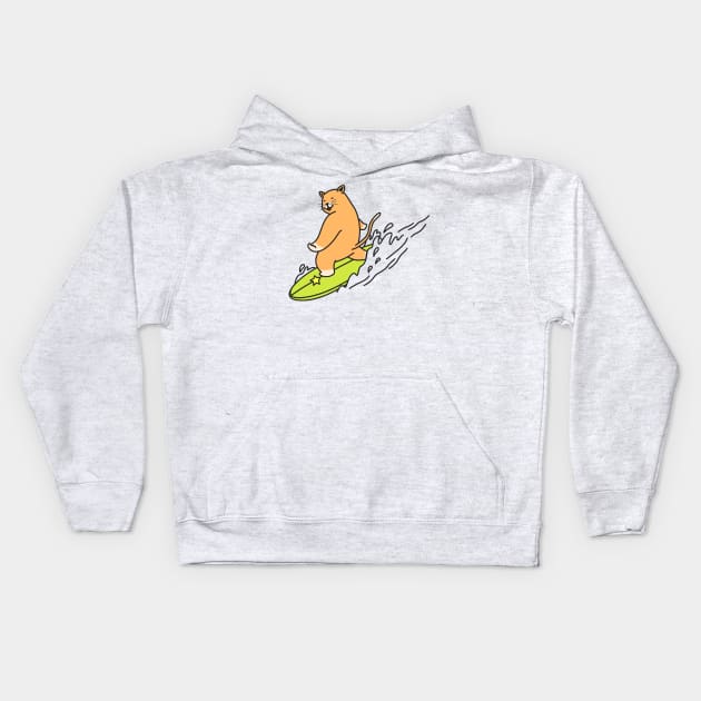 LET'S SURFING Kids Hoodie by Vixie Hattori